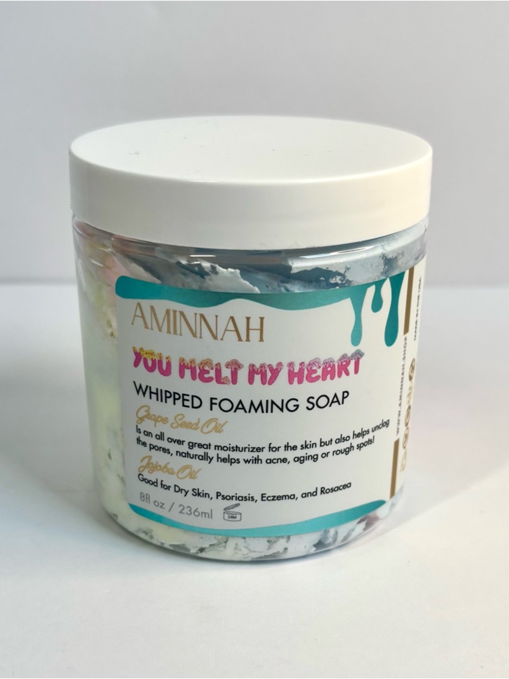 Aminnah “You Melt My Heart” Whipped Foaming Soap - Picture 2 of 3